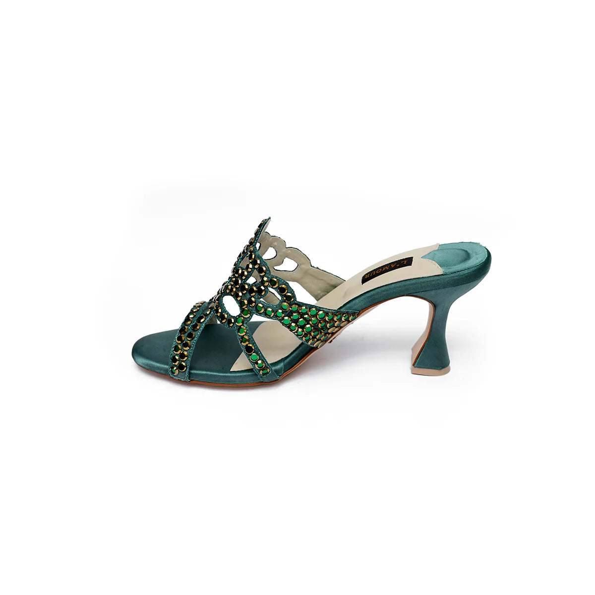 Valentina - Green Heels | L'AMOUR | FOOTWEAR
