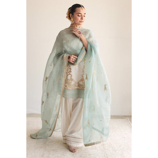 White & Aqua Outfit | Eid‘26 | DYOT