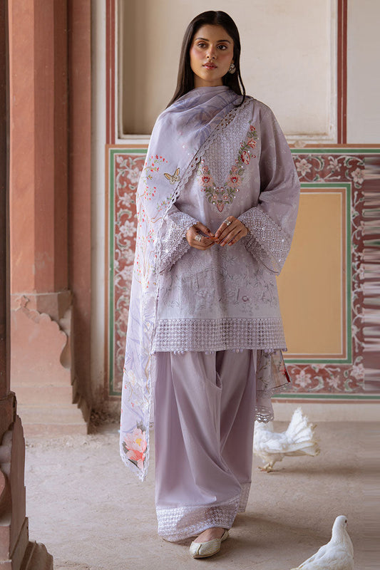 VIOLET POSY-3PC PRINTED LAWN SUIT | Cross Stitch