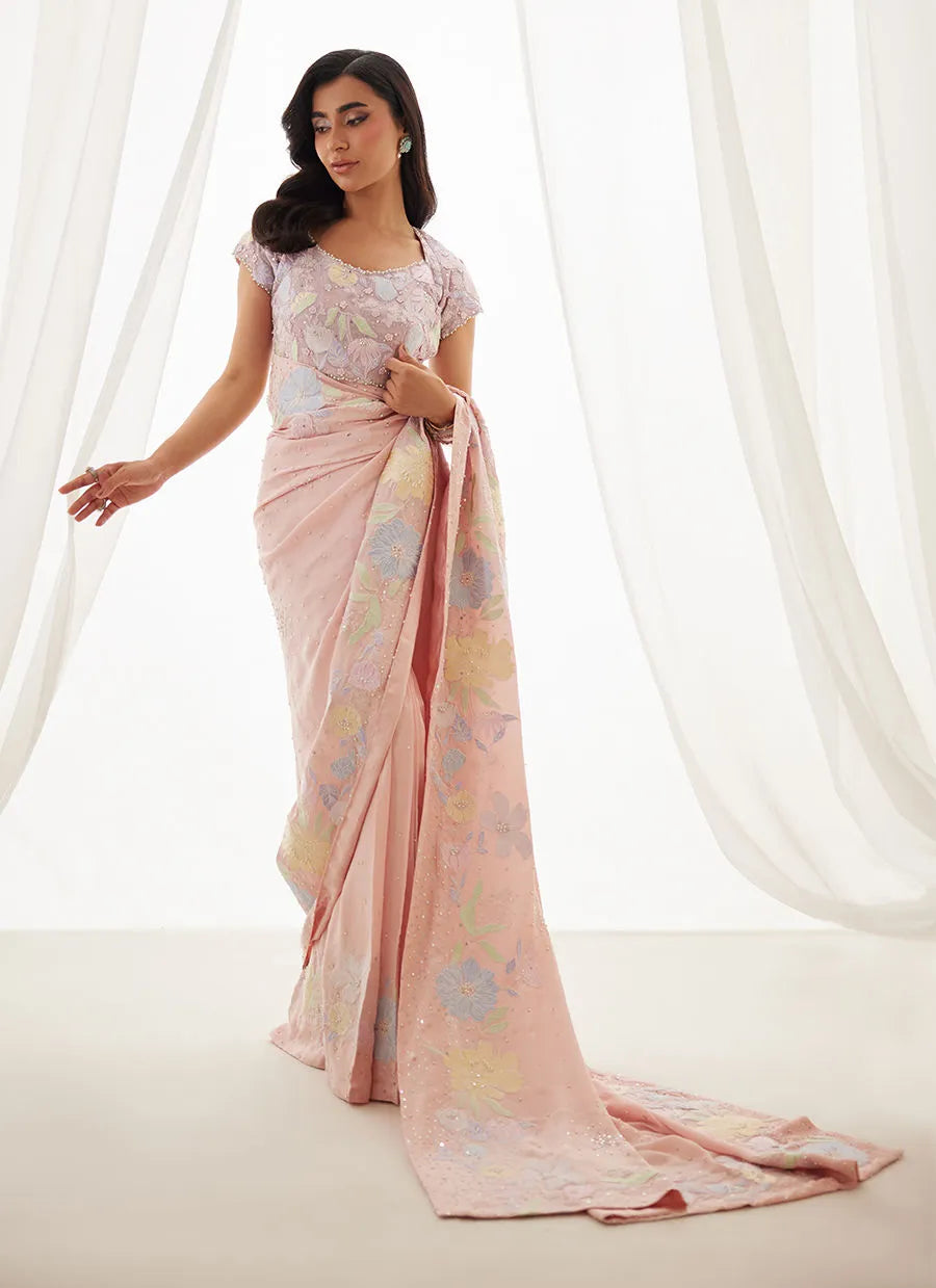 Neve Blush Saree And Blouse | LUXE PRET' 25 | FARAH TALIB AZIZ