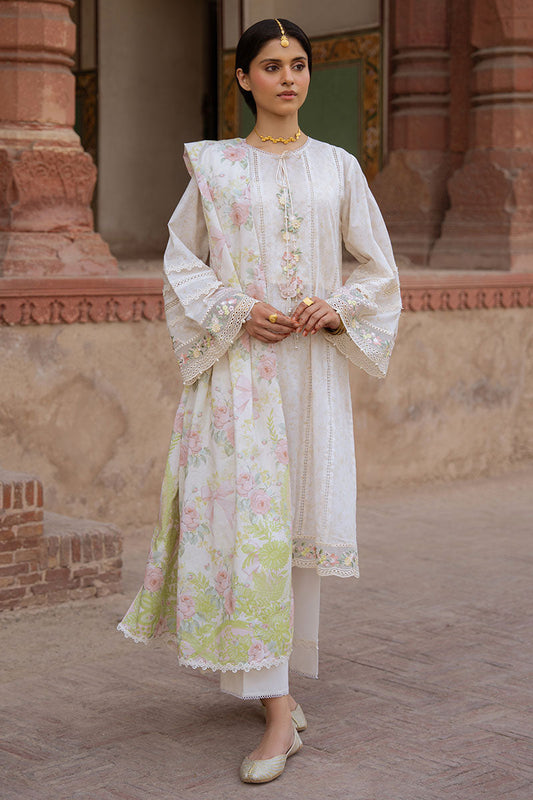 FLORAL GARLAND-3PC PRINTED LAWN SUIT | Cross Stitch