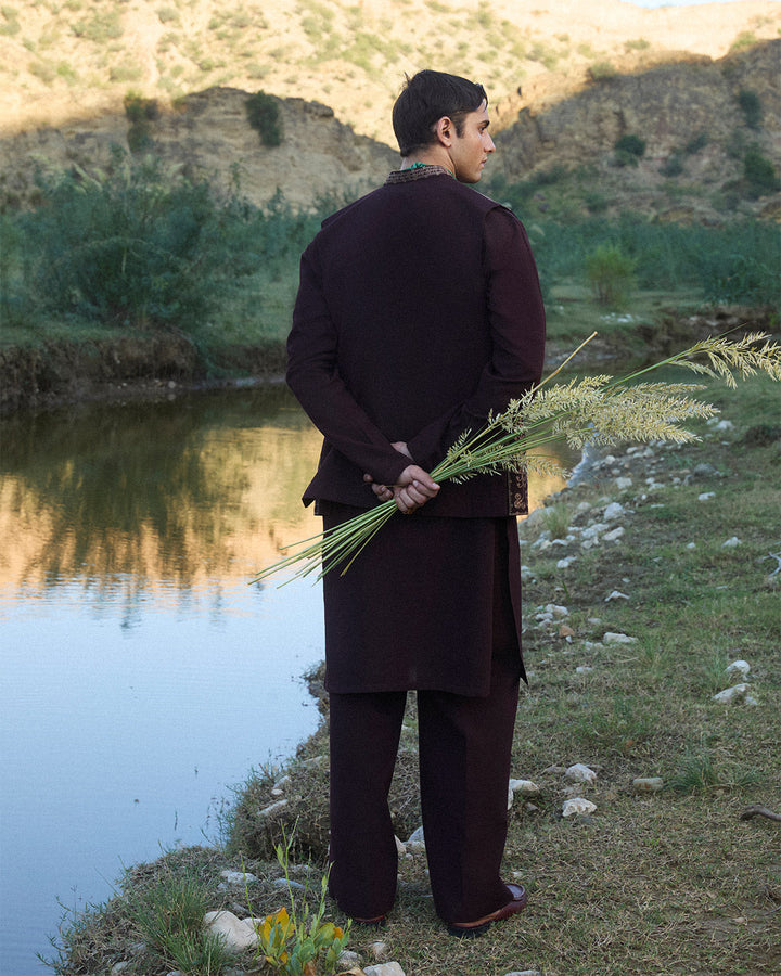 RUSSET-WAISTCOAT| Jugnu Lahore Men