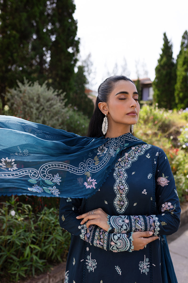 QM-01 BLEU | Qline by Qalamkar Lawn 2025