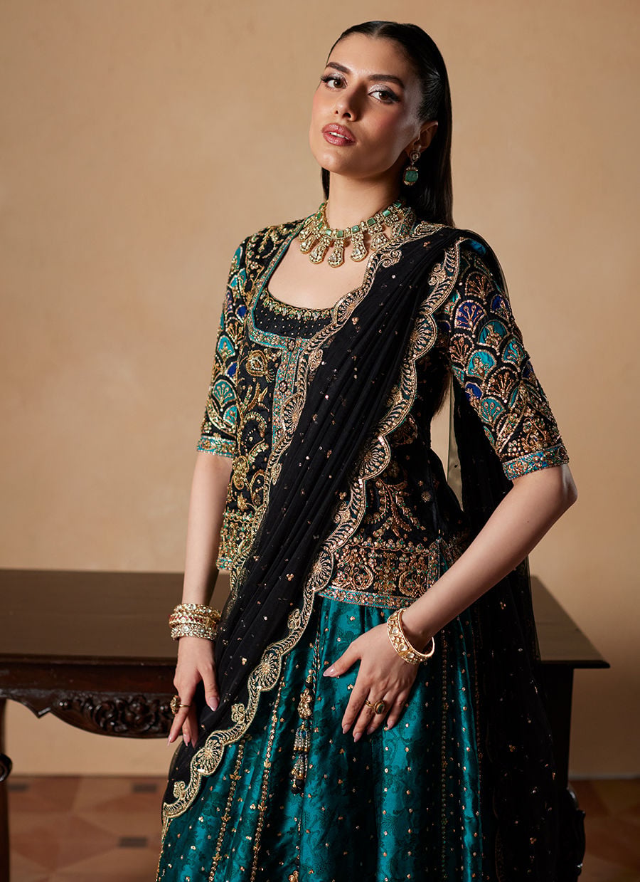 Jorja Short Shirt With Lehenga | Farah Talib Aziz