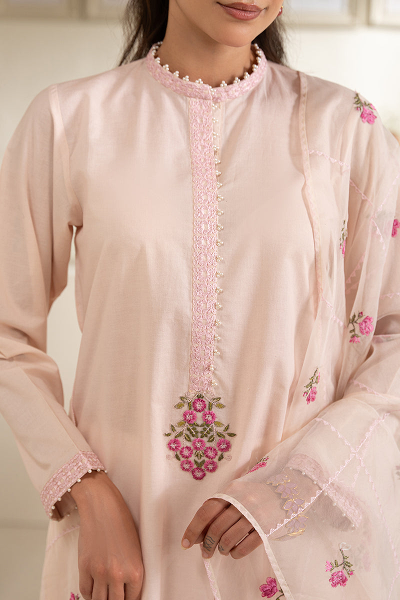 BLUSH BLOSSOM-2 PC (SHIRT & DUPATTA) | Cross Stitch RTW