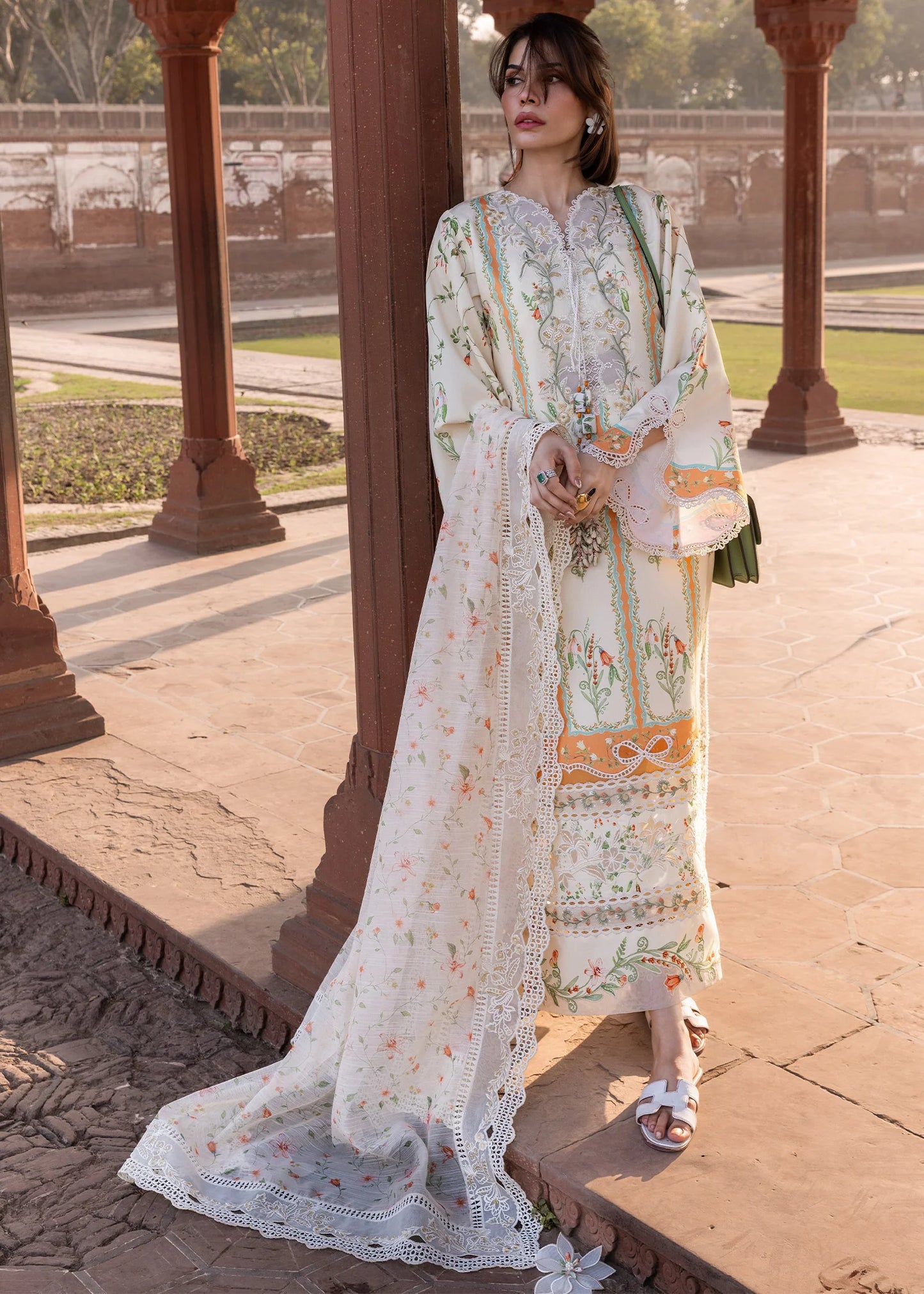 SUN-KISSED LETTER-D9A |  Flow By Crimson Lawn'26 | CRIMSON