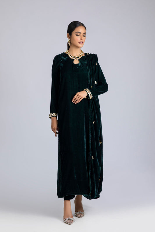 15539-GREEN | Velvet '25 | Ayesha Somaya