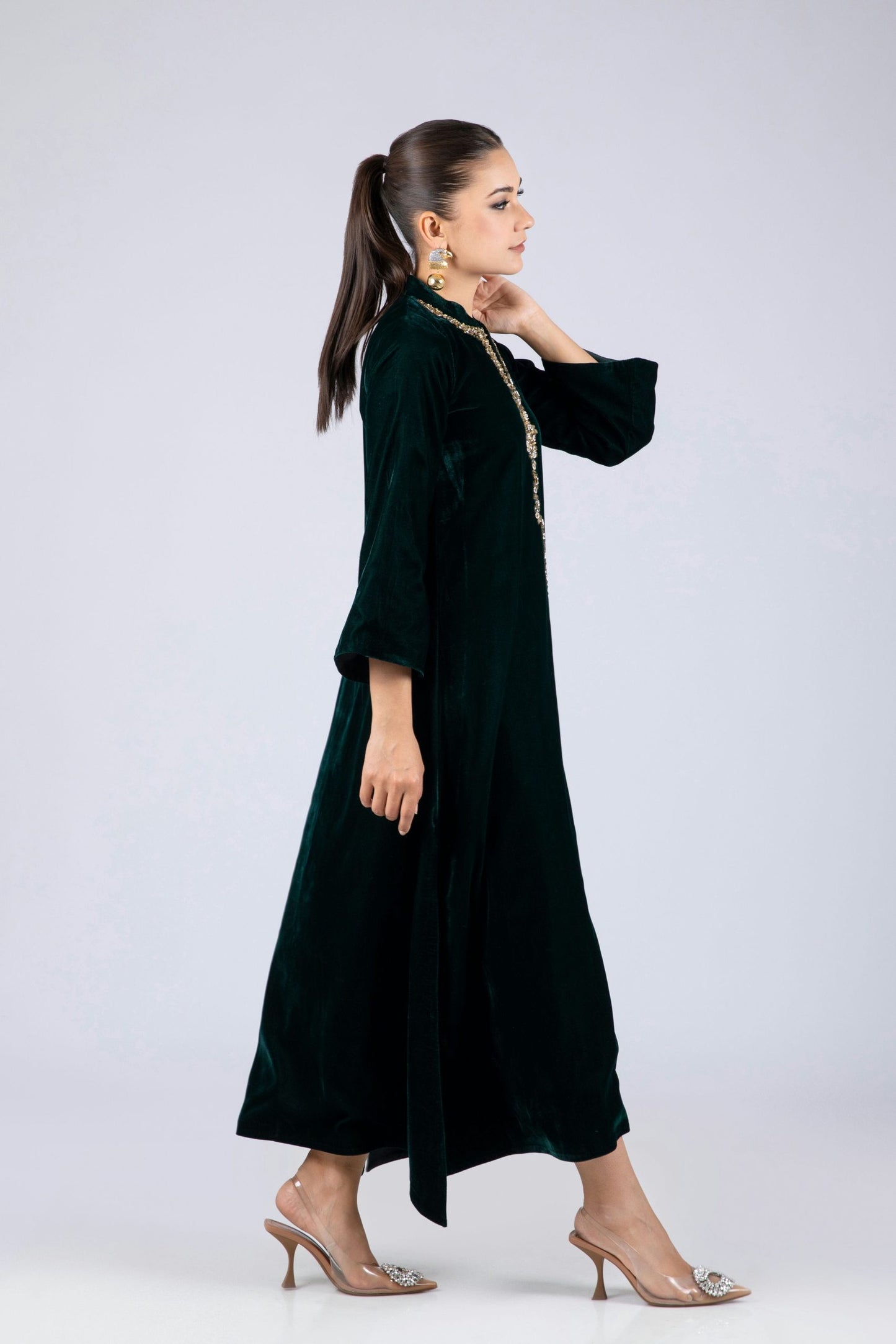 16193-GREEN | Velvet '25 | Ayesha Somaya