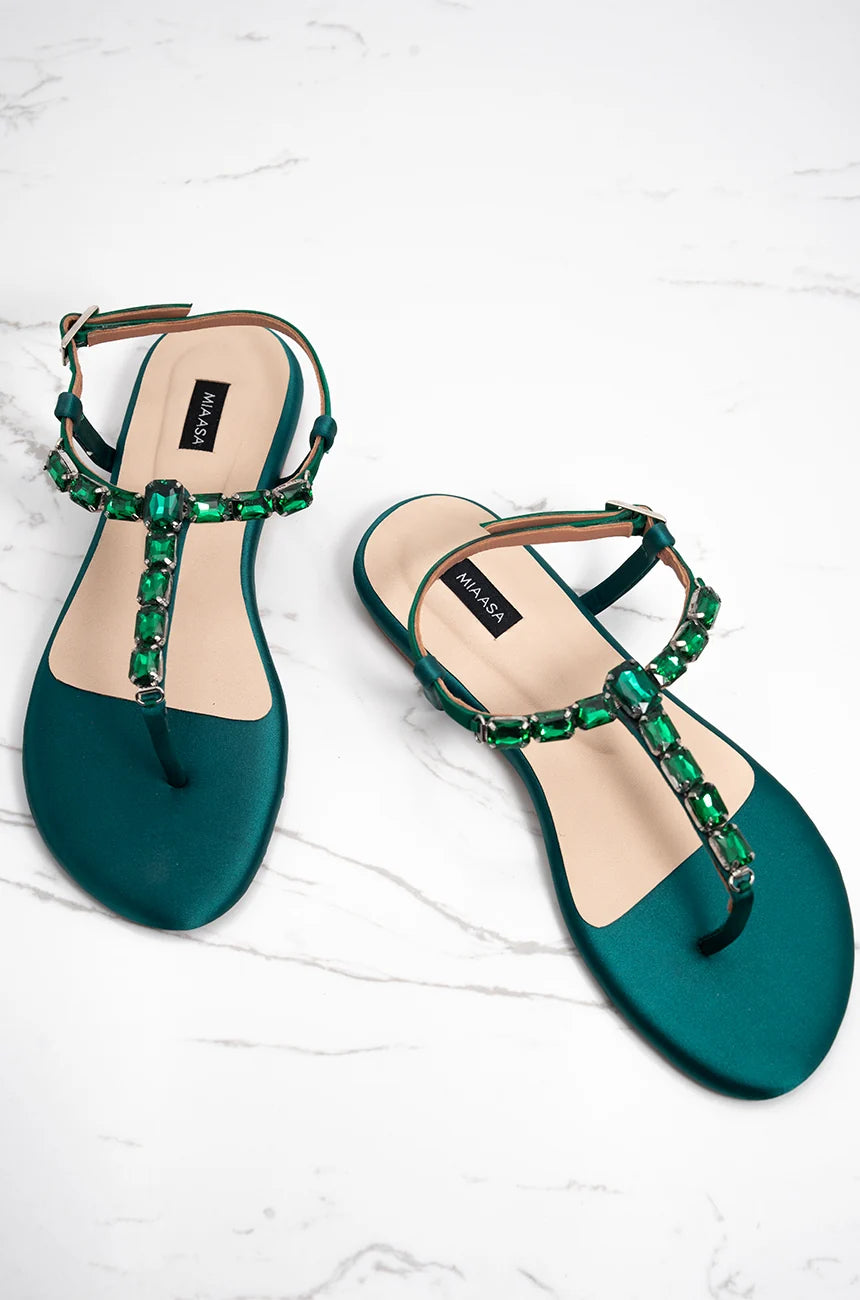 Zamira - Emerald Green  | New Arrivals | Miaasa | Footwear