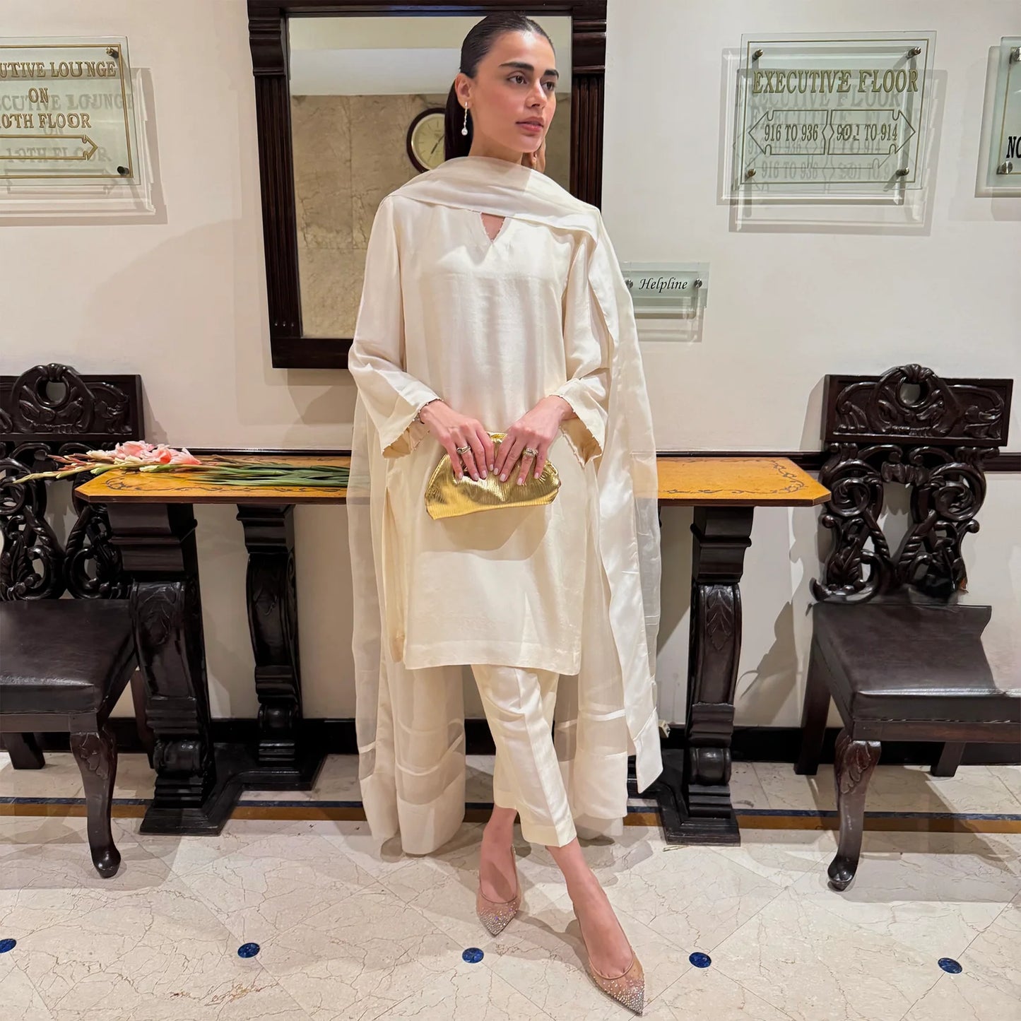 Glam In Ivory Tones | SADAF KANWAL