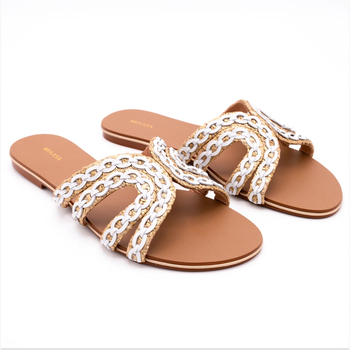 Zee Raffia - Gold  | Miaasa | Footwear