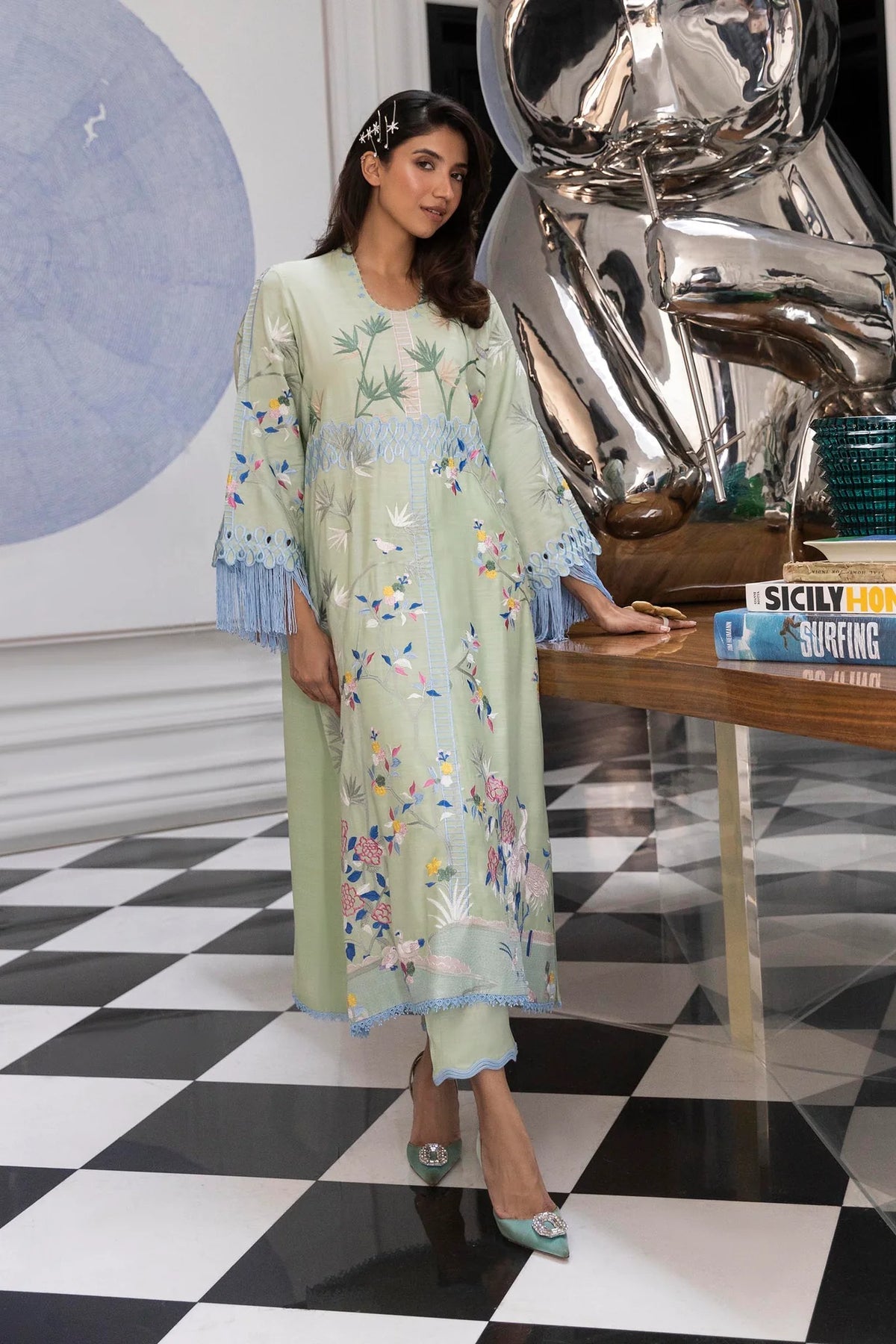 FW25SM026P2T | Safi & Me - Raw Silk Edit | SANA SAFINAZ