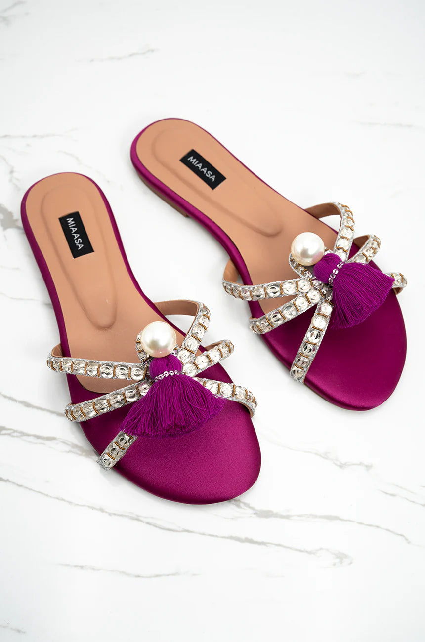 Tara Tassel - Fuchsia Pink | Miaasa | Footwear