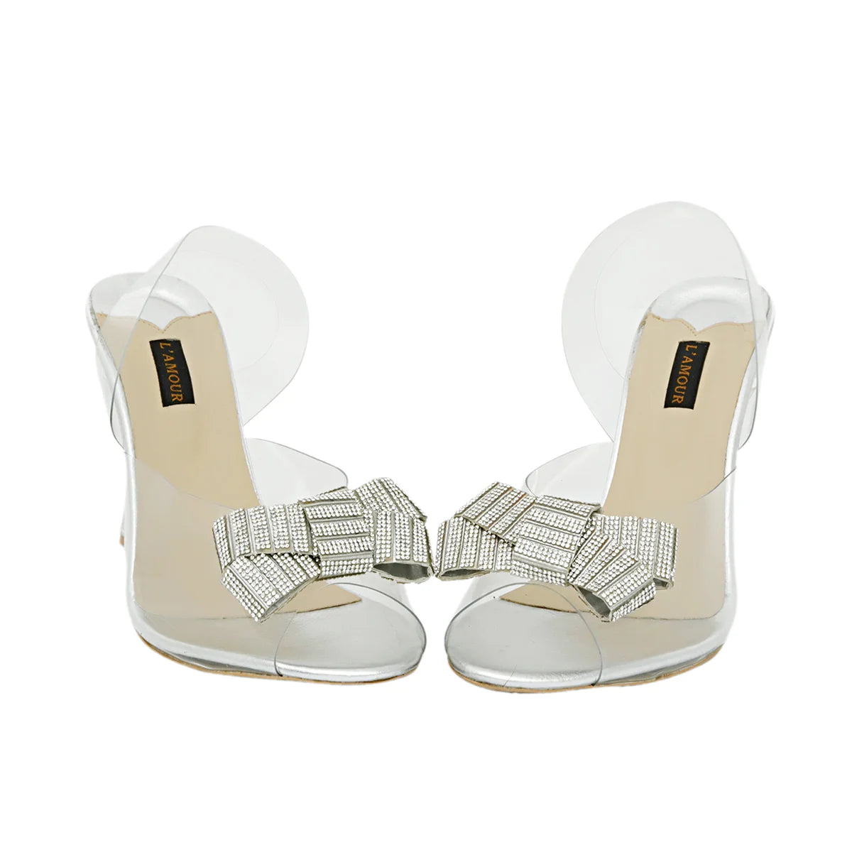 CELIA-HEEL SILVER | L'AMOUR | FOOTWEAR