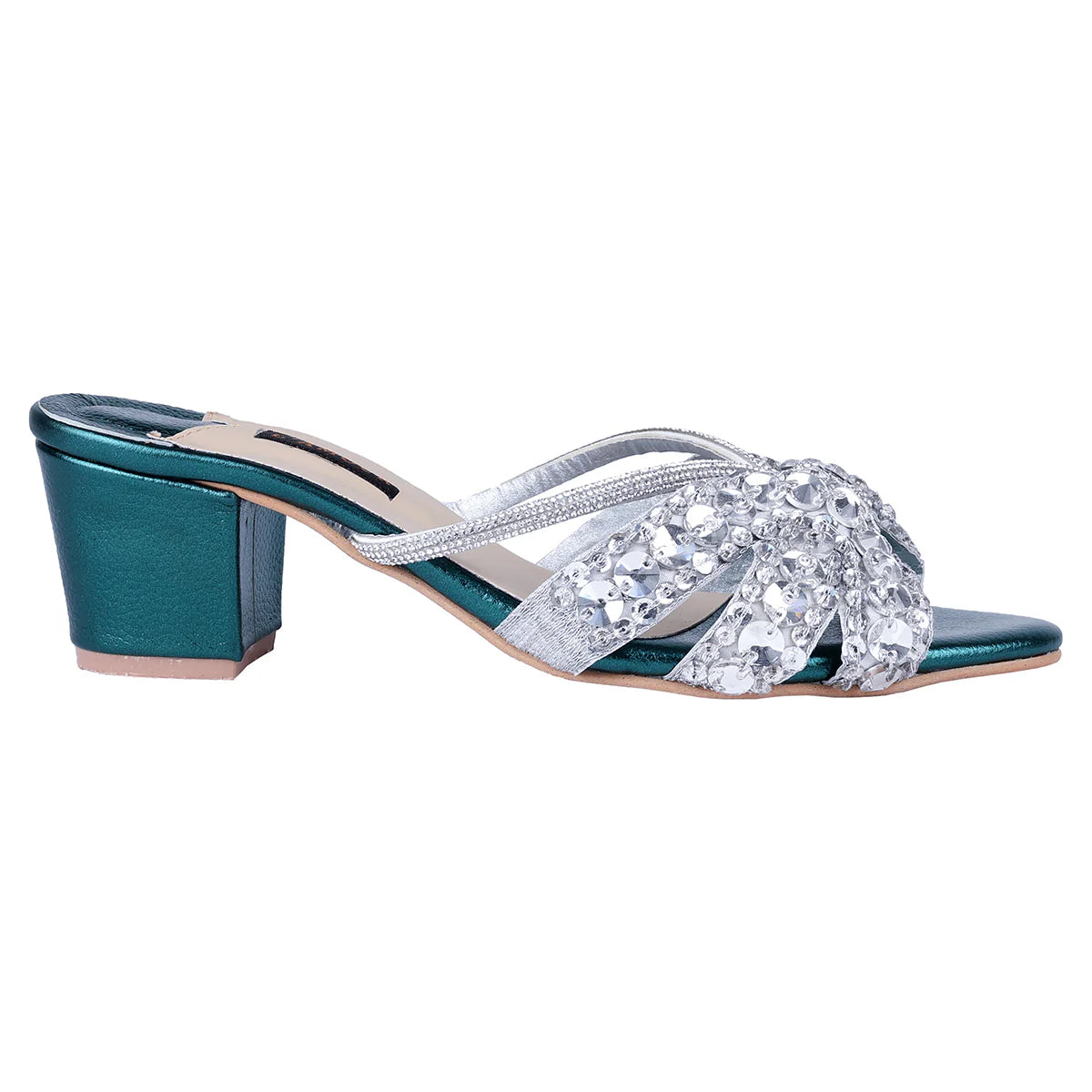 Sasha Block Heels - Green | L'AMOUR | FOOTWEAR