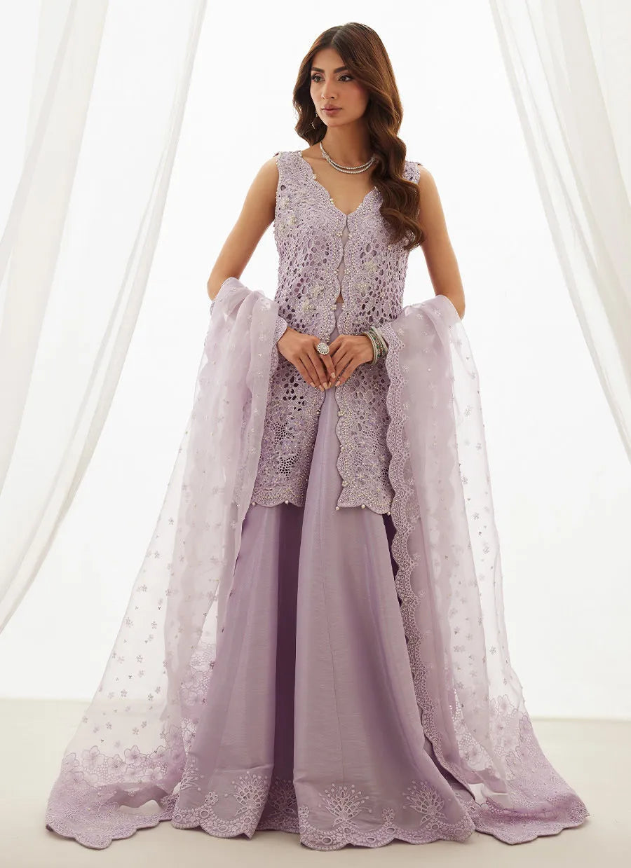 Lumi Lavender Shirt, Lehenga And Dupatta | LUXE PRET' 25 | FARAH TALIB AZIZ