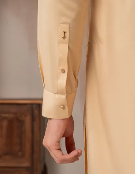 PEACH BLENDED SEMI-FORMAL KURTA TROUSER | JUNAID JAMSHED MENSWEAR