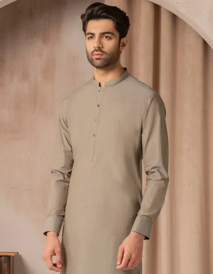 SAND COTTON CASUAL KAMEEZ SHALWAR | JUNAID JAMSHED MENSWEAR