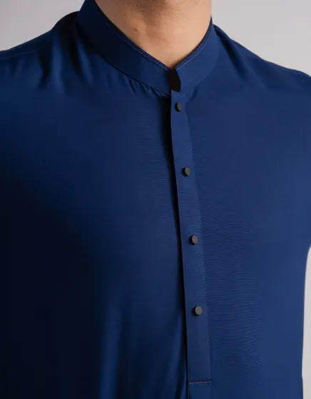 BLUE CASUAL KAMEEZ SHALWAR | FESTIVE '26 | JUNAID JAMSHED MENSWEAR