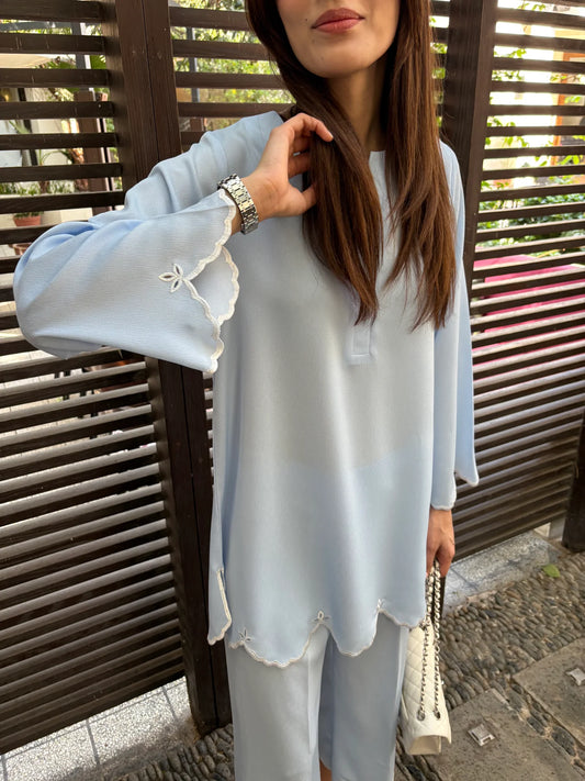 POWDER BLUE DAHLIA SET | Sak Atelier
