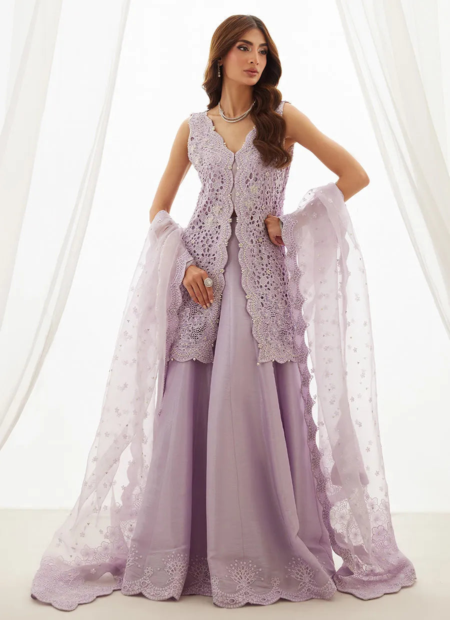 Lumi Lavender Shirt, Lehenga And Dupatta | LUXE PRET' 25 | FARAH TALIB AZIZ
