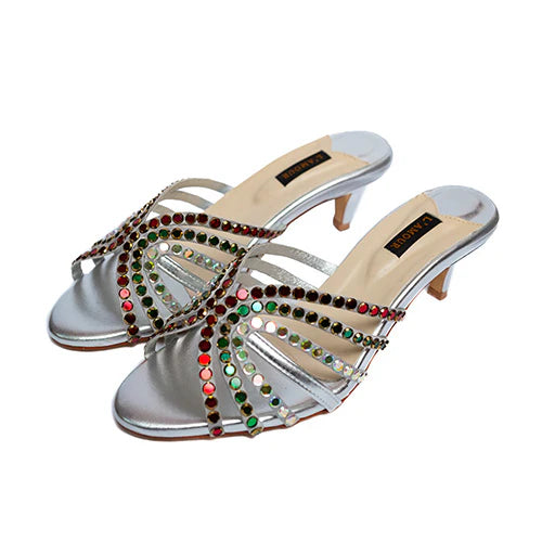 Reina Silver Kitten | L'AMOUR | FOOTWEAR