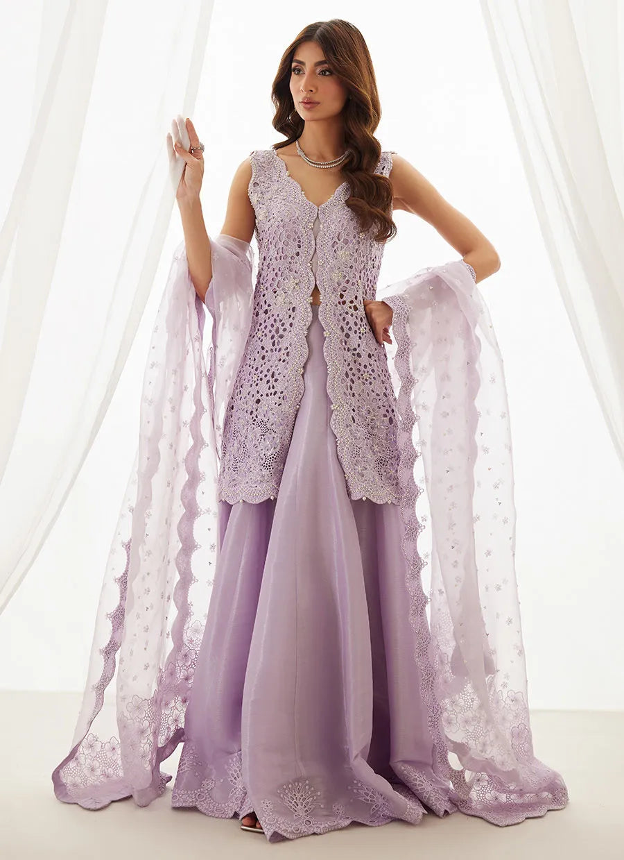 Lumi Lavender Shirt, Lehenga And Dupatta | LUXE PRET' 25 | FARAH TALIB AZIZ