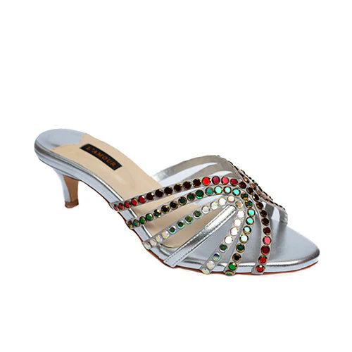 Reina Silver Kitten | L'AMOUR | FOOTWEAR