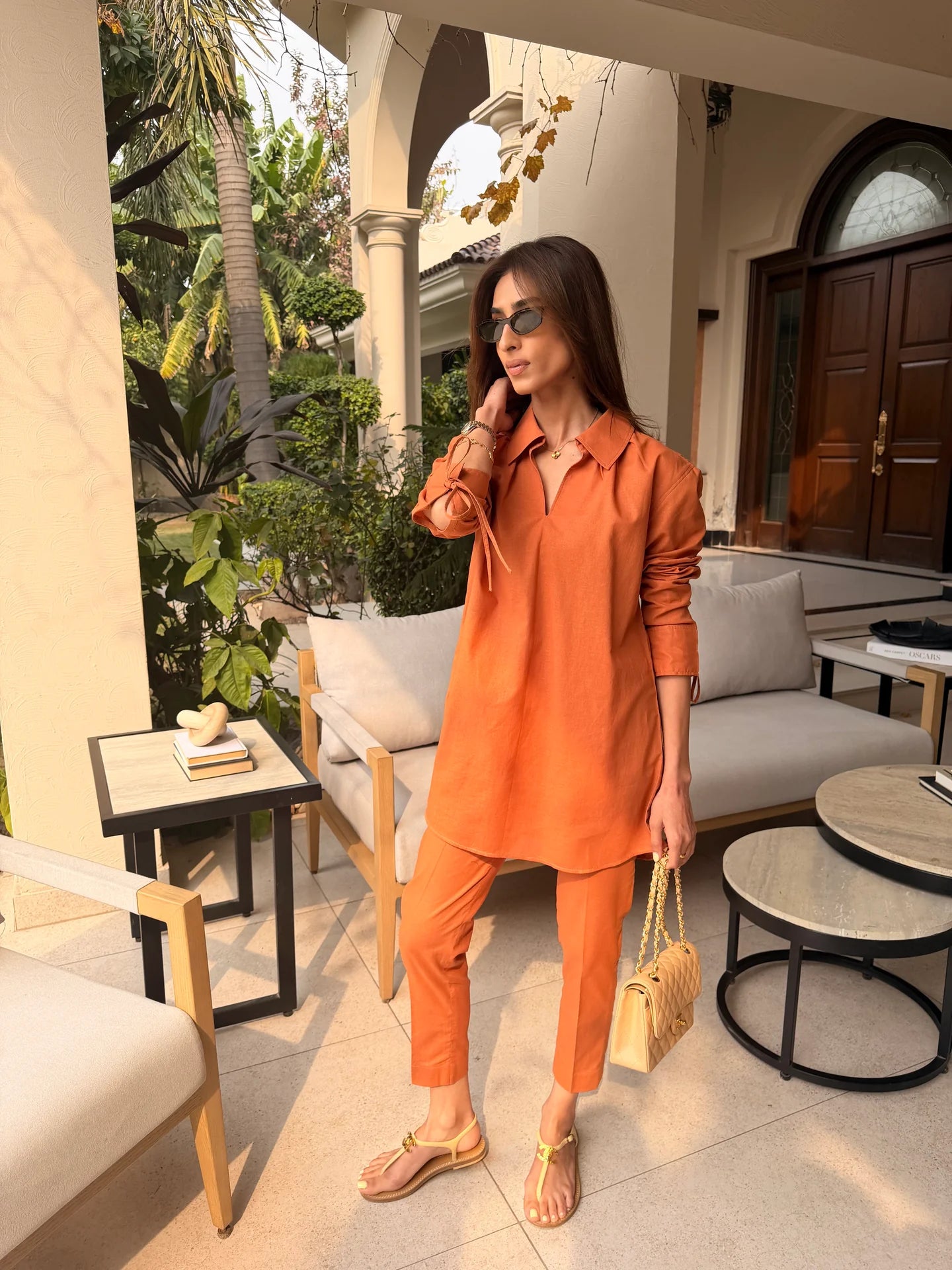 Tangerine Bow Set | Sak Atelier