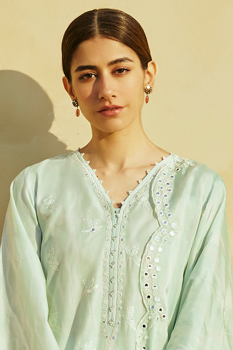 WHISPER MINT-3 PIECE LAWN EMBROIDERED SUIT | Cross Stitch