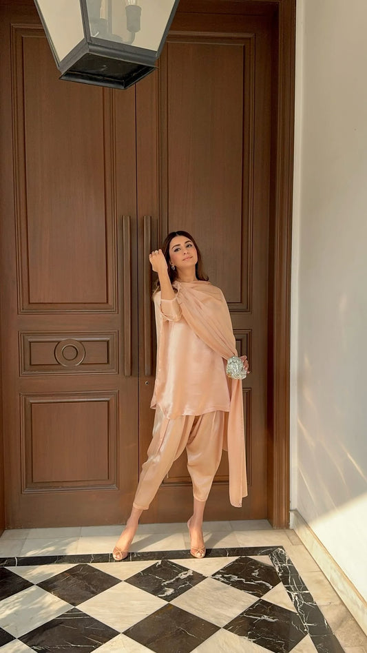 Bare Set In Beige | Luxe Edit | Bare By Zehra Saleem