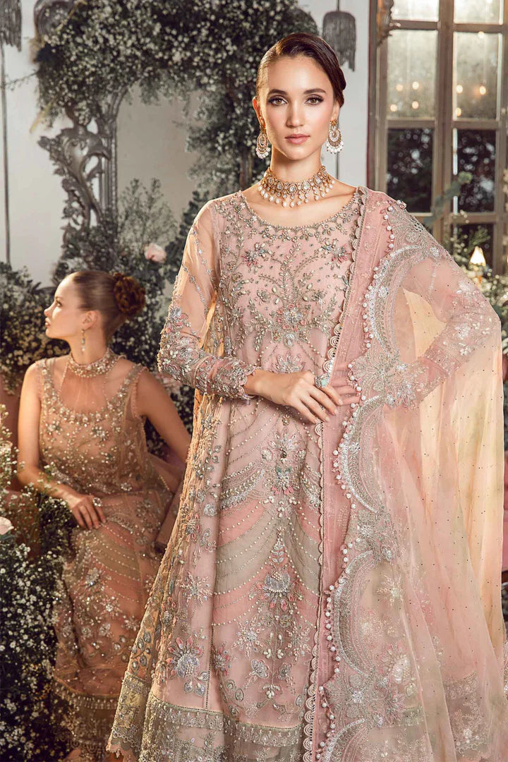 Maria B Unstitched MBROIDERED | Pastel Pink BD-2706