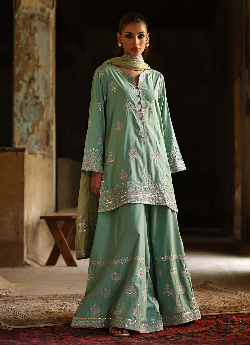 Amber Gharara Set | Mehfilen '25 | IMAGE