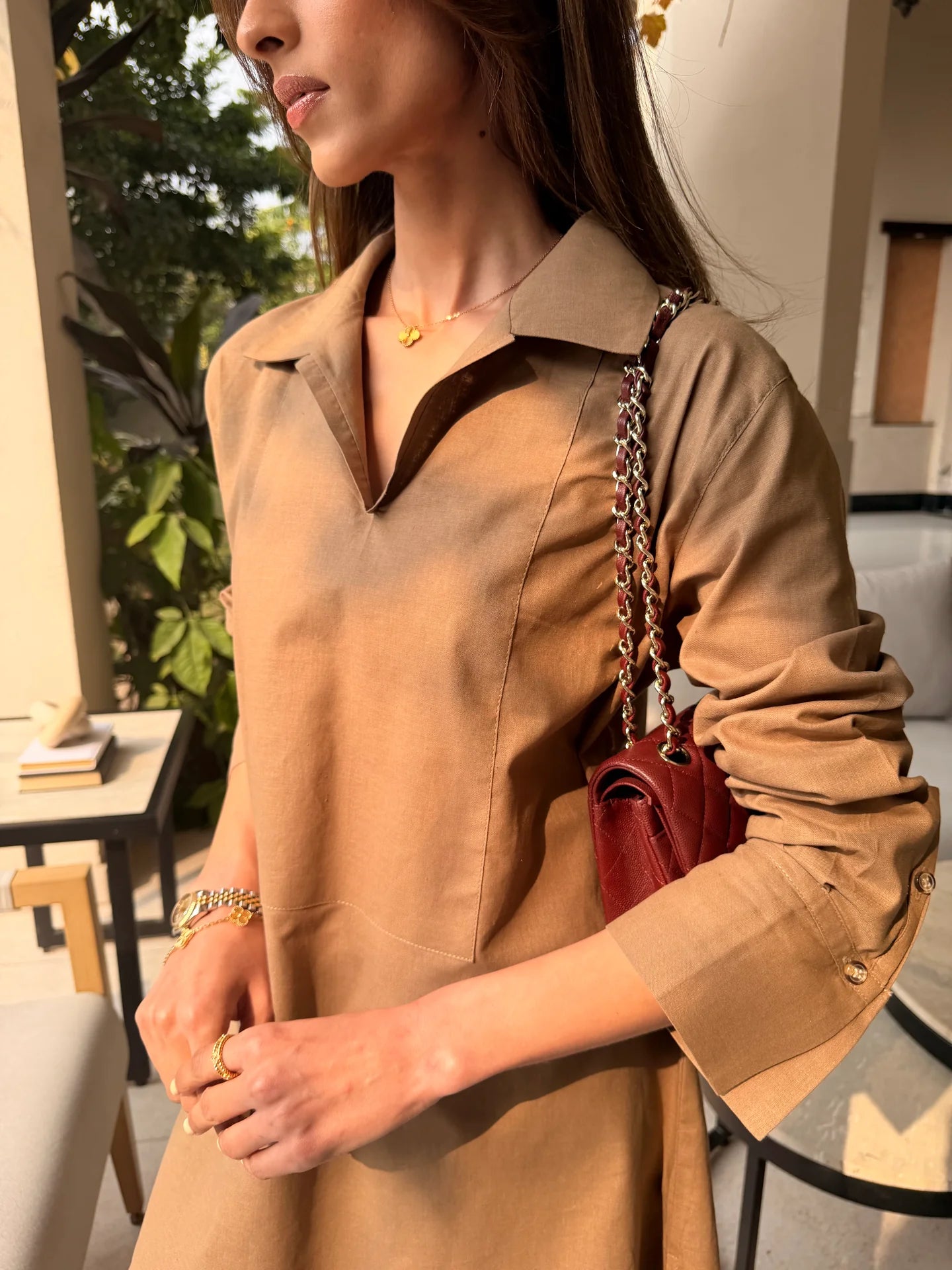 Taupe Linen Willow Set | Sak Atelier