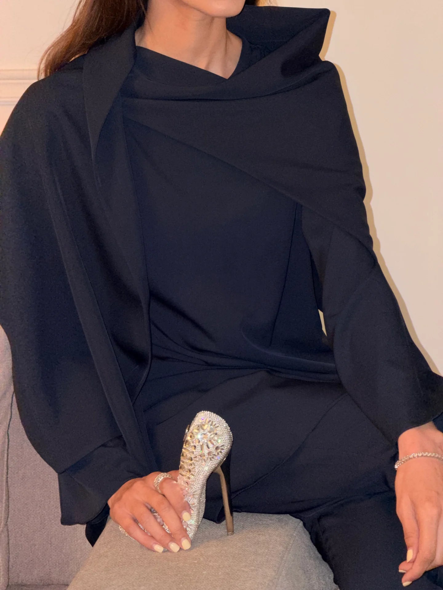 Navy Drape Set | Sak Atelier