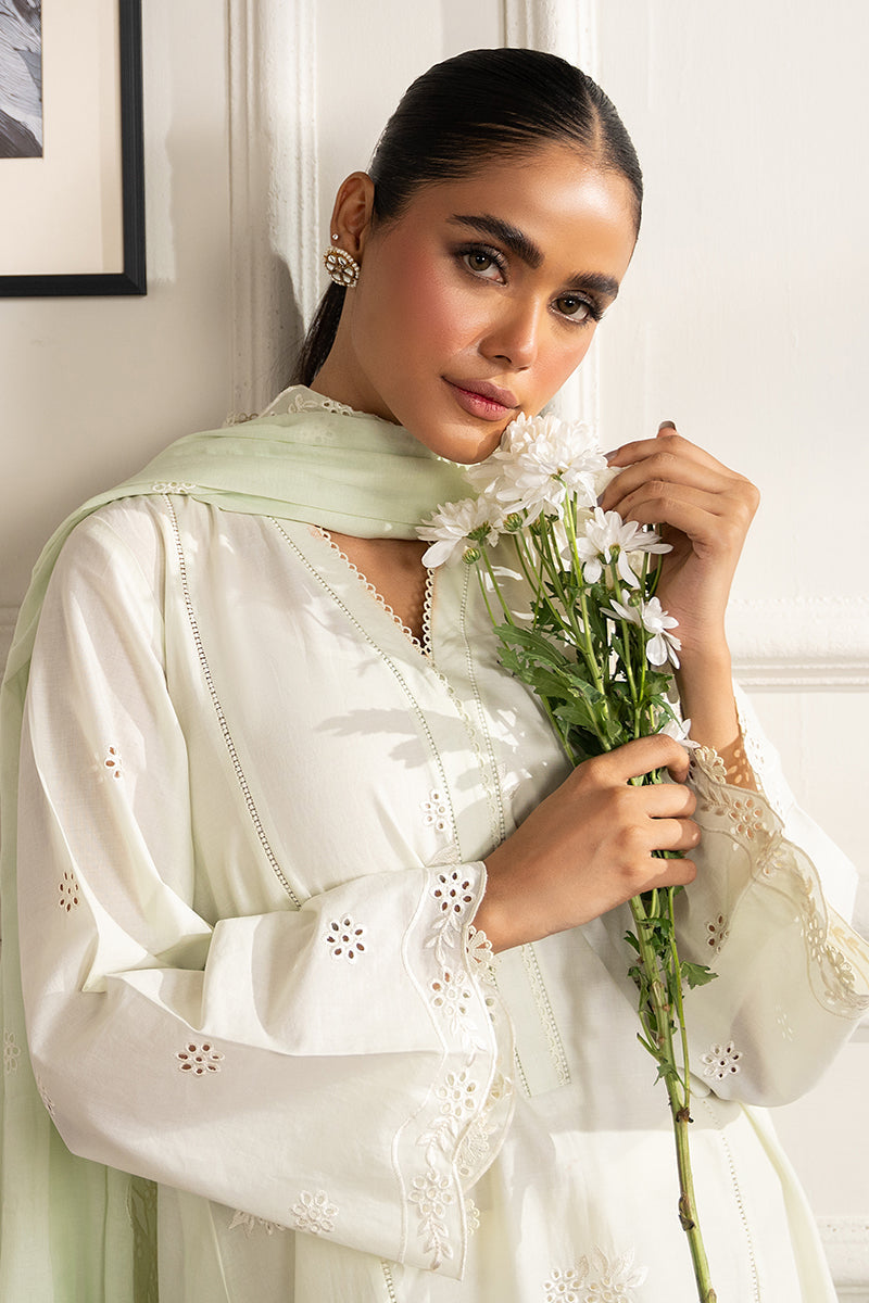 MYSTIC MINT-2 PC (SHIRT & DUPATTA) | Cross Stitch RTW