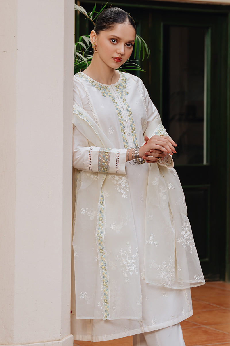 MOON FLOWER-2 PC (SHIRT & DUPATTA) | Cross Stitch RTW