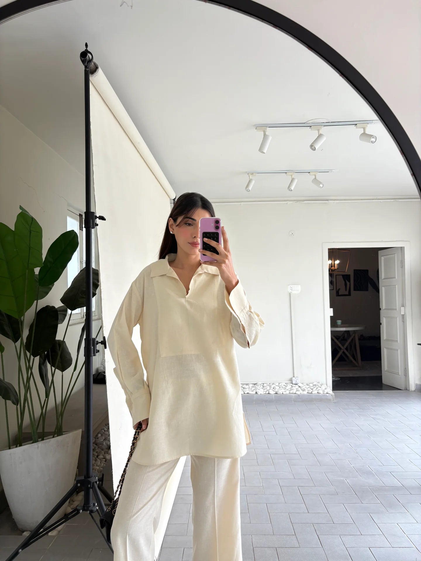 CREAM LINEN WILLOW SET | Sak Atelier