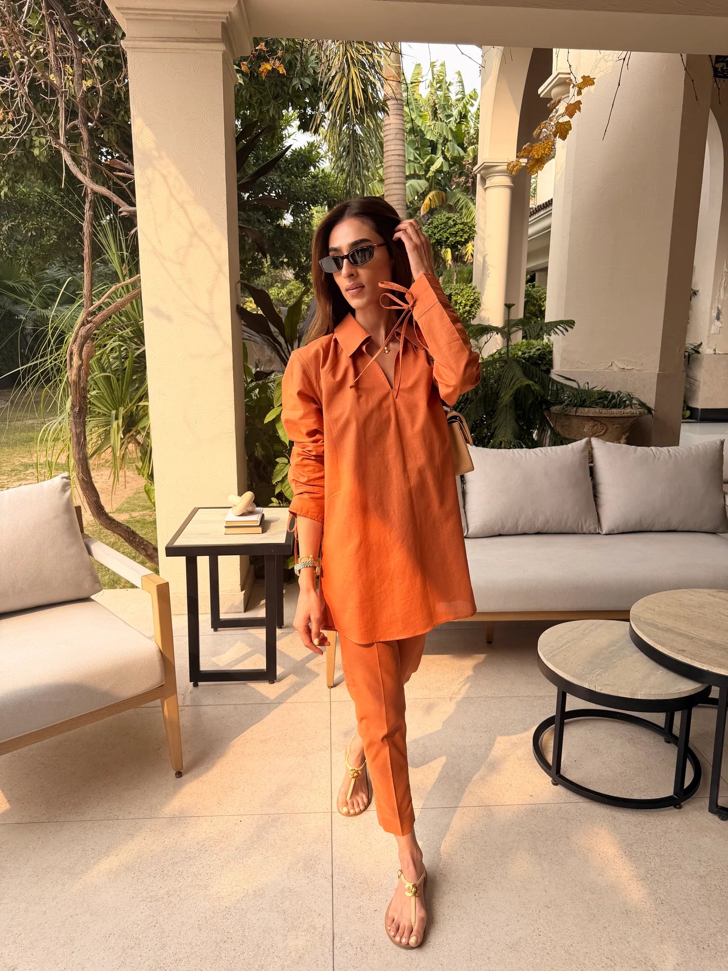 Tangerine Bow Set | Sak Atelier