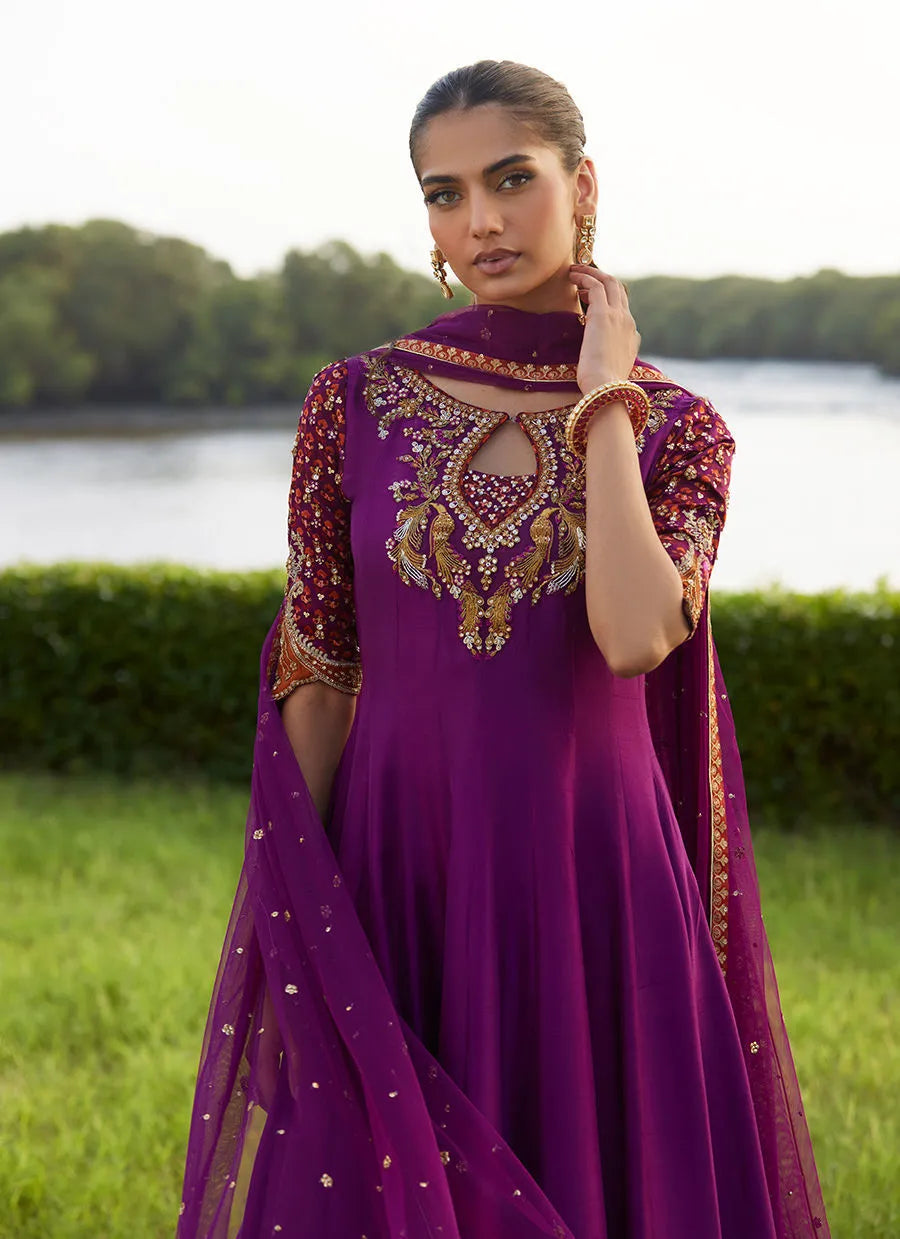 Pehil Purple And Dupatta Kalidaar | Mayna Festive Luxe Pret '25 | FARAH TALIB AZIZ
