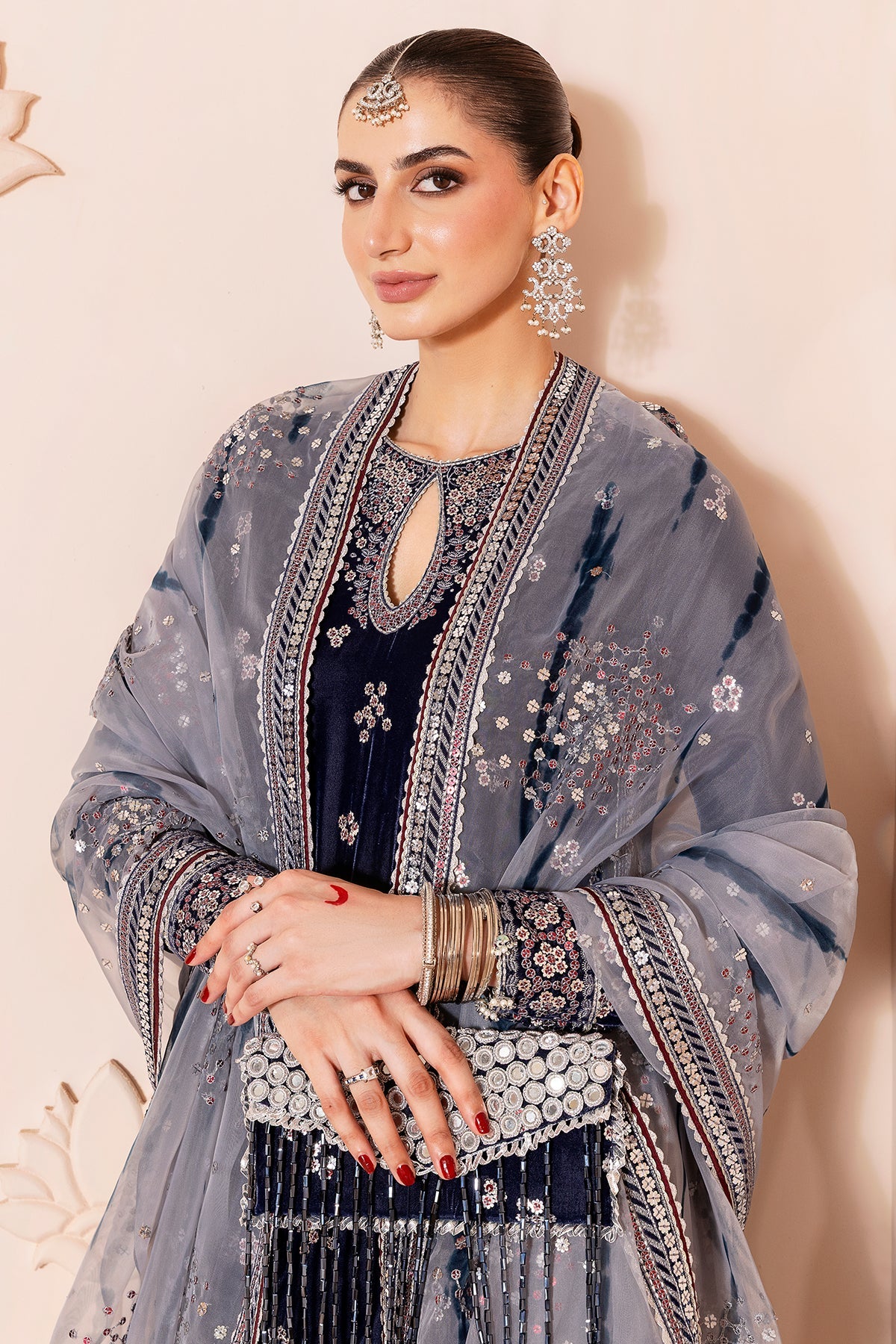 JZ-CVF-D03 | EMBROIDERED VELVET FORMAL | Jazmin