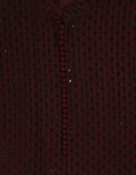 MAROON FORMAL KURTA | FESTIVE '26 | JUNAID JAMSHED MENSWEAR