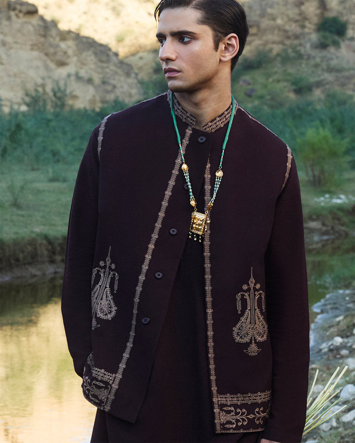 RUSSET-WAISTCOAT| Jugnu Lahore Men