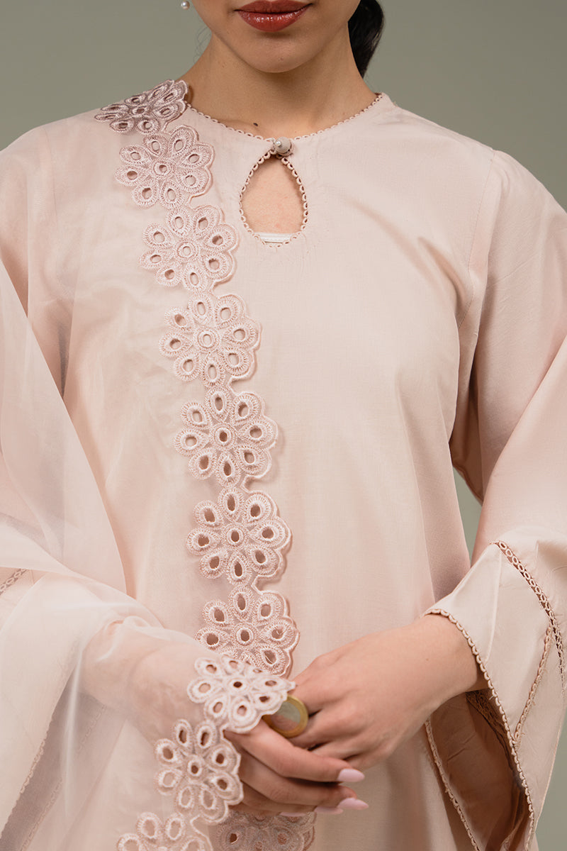 PINK SHADOW-2 PIECE (SHIRT AND DUPATTA) | Cross Stitch RTW