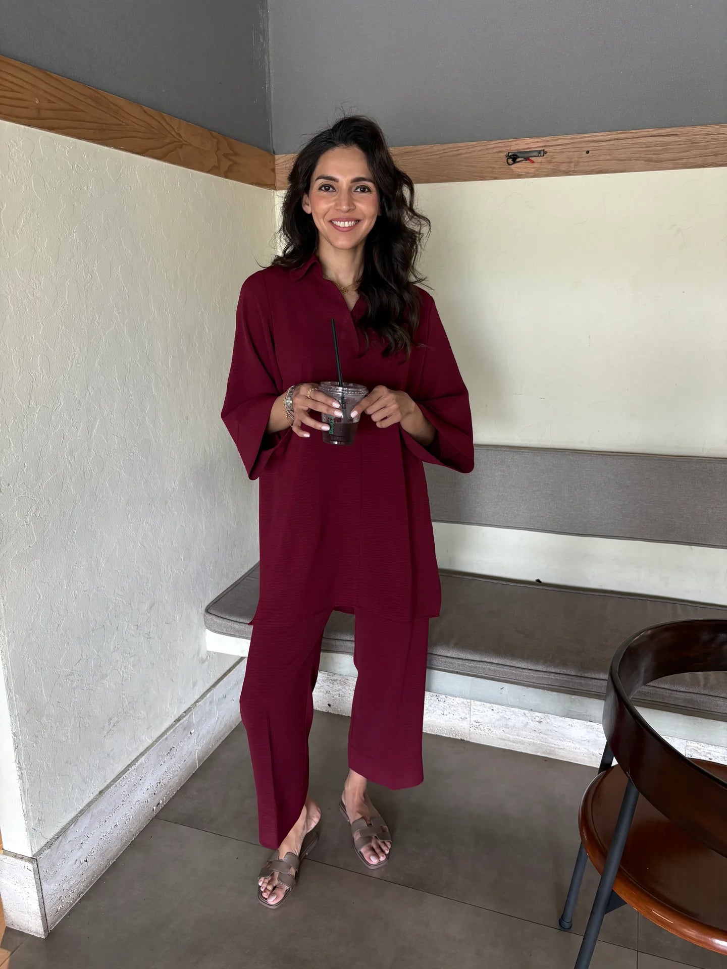 WINE RED TOBY SET | Sak Atelier