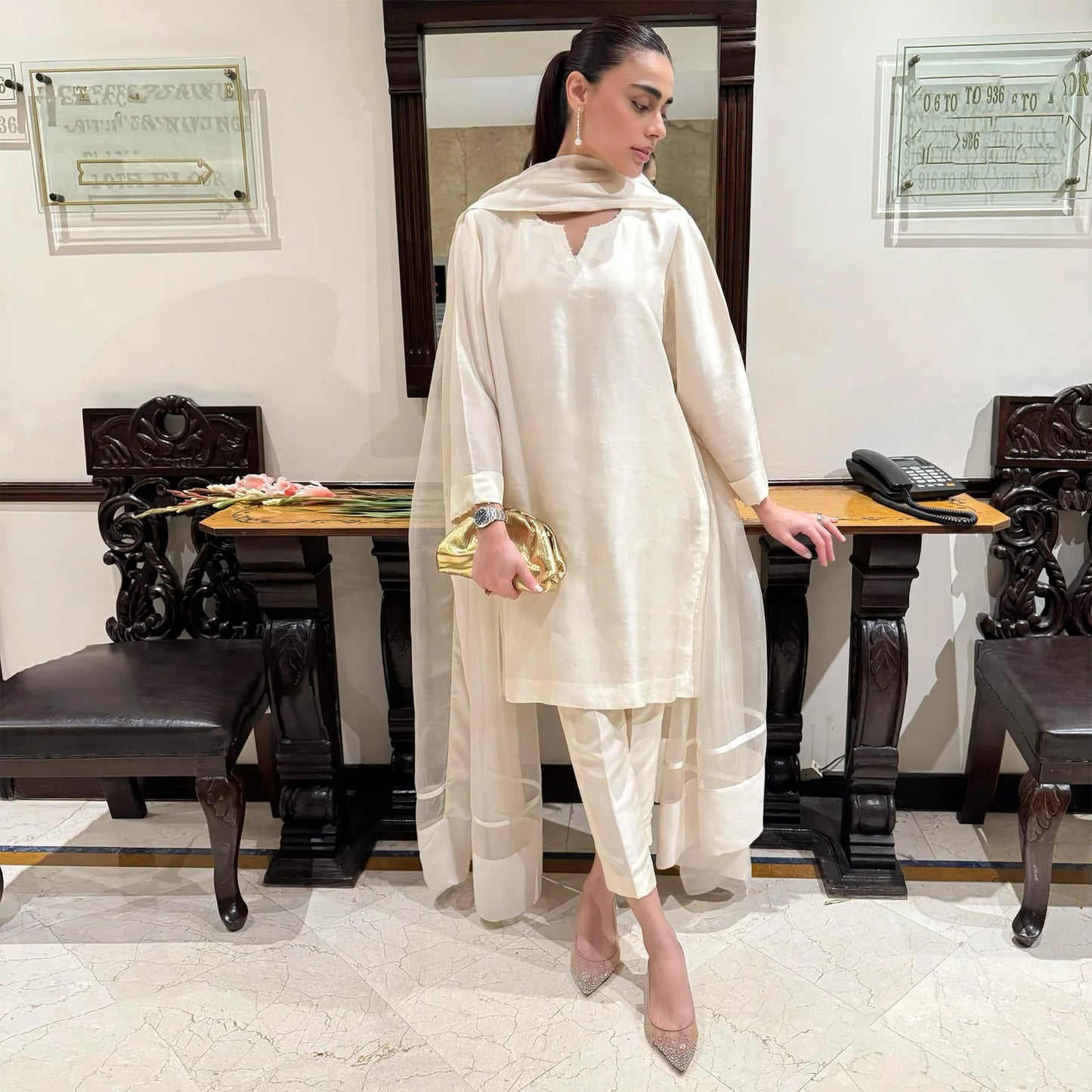 Glam In Ivory Tones | SADAF KANWAL
