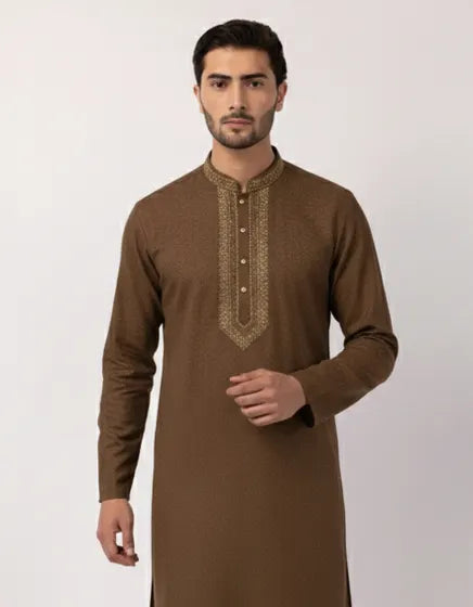 RUST FORMAL KURTA | FESTIVE '26 | JUNAID JAMSHED MENSWEAR