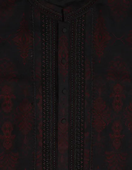 MAROON FORMAL KURTA | FESTIVE '26 | JUNAID JAMSHED MENSWEAR