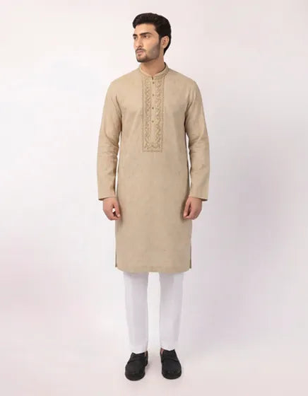 DULL GOLD FORMAL KURTA | FESTIVE '26 | JUNAID JAMSHED MENSWEAR