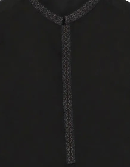 BLACK FORMAL KURTA | FESTIVE '26 | JUNAID JAMSHED MENSWEAR